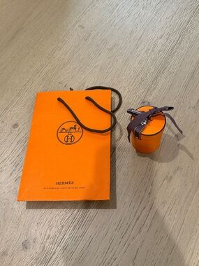 Hermès Orange Shopping Bag with Twilly Box